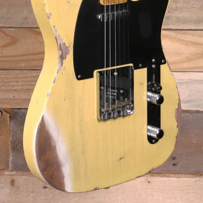Fender 1951 Nocaster Heavy Relic Electric Guitar Faded Aged Nocaster Blonde w/ Case image 2