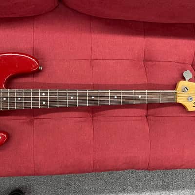 Squier by Fender 50th Anniversary P-Bass 1996 - Torino Red image 12