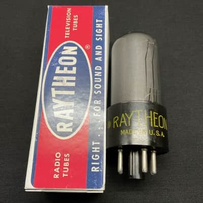 RAYTHEON 6V6GTA Grey Glass  AMPLIFIER POWER VACUUM TUBE TESTED NOS K.10484.C image 1
