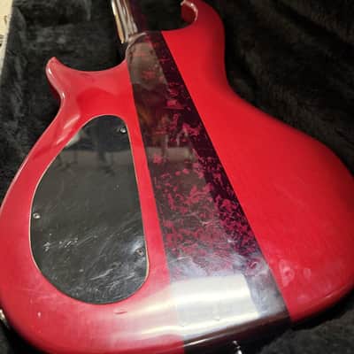 Modulus Graphite BassStar Fretless 4-String Bass Red w/ EMG Pickups & Hard Case – USA image 5