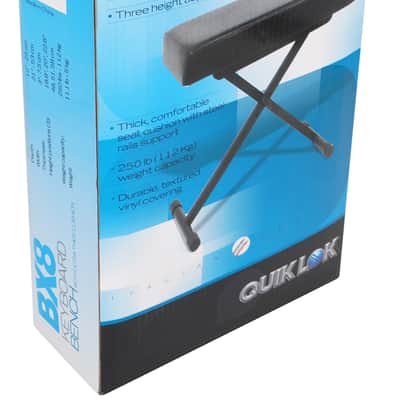 Quik Lok Z-726 2-Tier Z-Style Keyboard Stand w/7 Adjustable Heights+Bench image 11