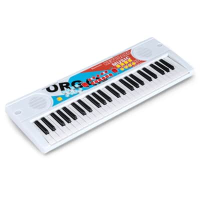 Ozici 49 Keys Kids Electronic Keyboard with Microphone, 8 Tones & Rhythms Educational Music Toy for Age 3+ - White image 4
