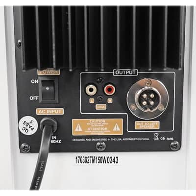 Rockville TM150W White Powered Home Theater Tower Speakers 10" Sub / Blueooth / USB image 5