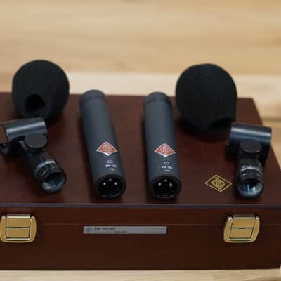 Neumann KM184 Stereo Set in Matte Black Small Diaphragm Condenser Microphones image 1