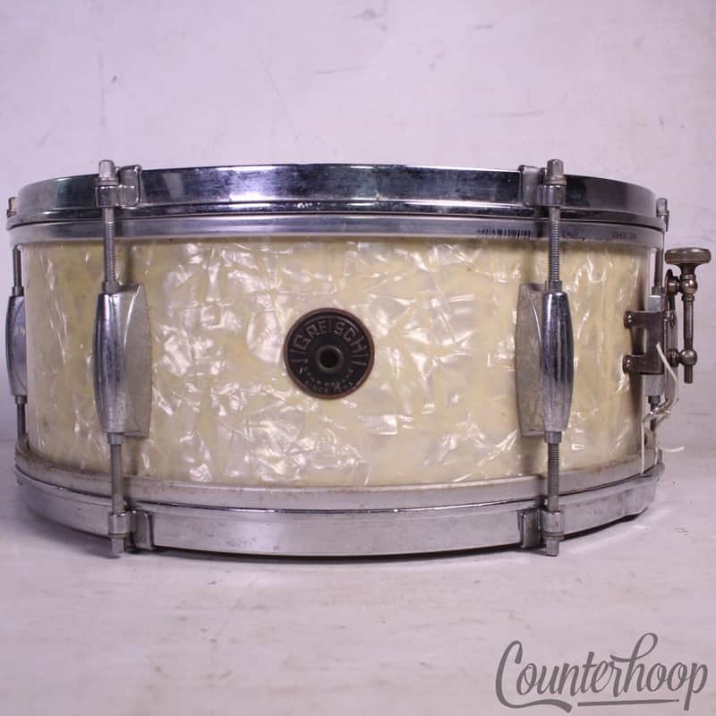 Gretsch 14x5" Dixieland Snare Drum WMP Vintage 50s Round Badge 6Ply Jasper Maple image 1