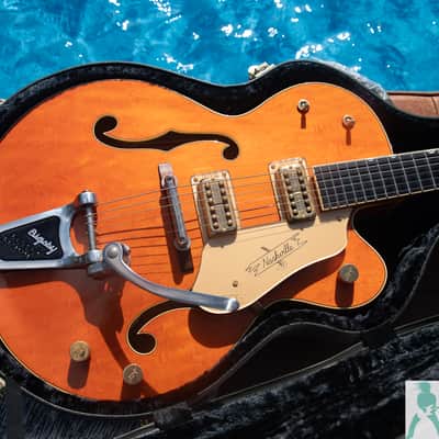 2006 Gretsch G6120-1960 Nashville Reissue - w Original Bigsby - Western Orange - Made in Japan image 10