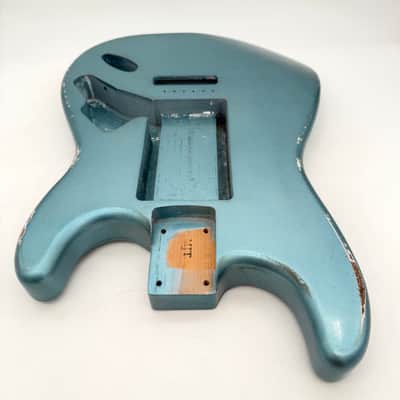 MJT Stratocaster Body Alder Ice Blue Relic Nitro mjt6700 image 4