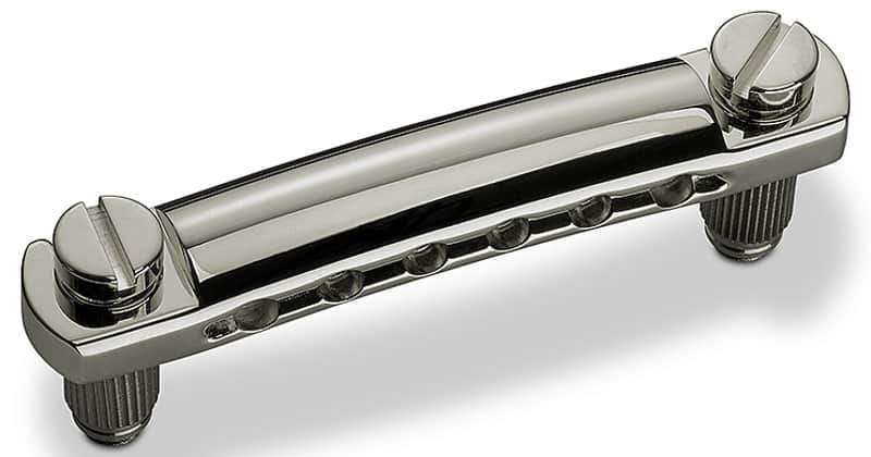 Schaller Germany Stop Tailpiece for STM/GTM Guitar Bridges - RUTHENIUM, 12050600 image 1