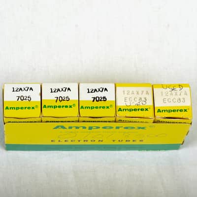 Amperex 7025 / 12AX7 Tube Sleeve – Set of 5 – 3 NOS, 2 Strong Used – All Test High image 15