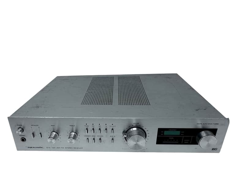Realistic STA-720 Slimline Stereo Receiver Silverface Tested Phono Auto-Magic image 1