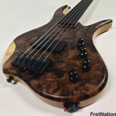 AC Guitars Krell 5-String Fretless Bass 34" Scale ACG Turkish Walnut 8.86lbs image 6