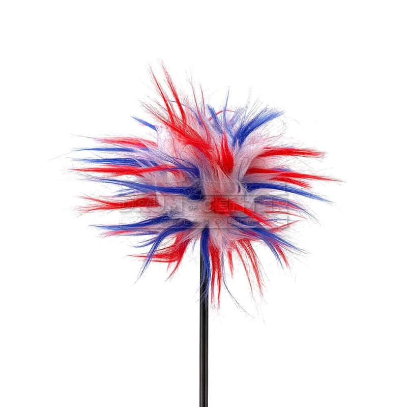 Danmar Furry Kick Beater, Red/White/Blue, Black Shaft image 1