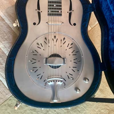 2023 National Resophonic Raw Steel, 12 fret w/Lollar Tele-Pickup. Previously artist owned. image 2