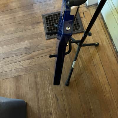 Custom Destroyer/Explorer Style 2026, 2 Tone Blue, Mahogony Body, Maple Neck, Titanium Nut image 6