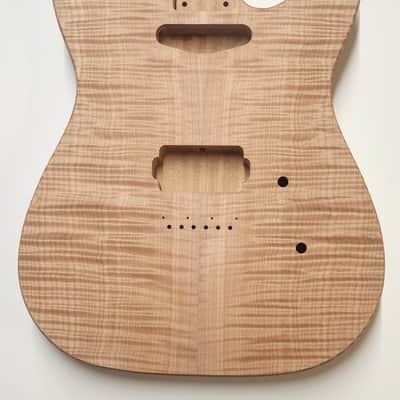 Shepard Custom Guitars Custom Telecaster Body Semi-hollow Backroute F Hole Optional Curly Maple Top On 1pc Mahogany 2026 - Unfinished image 2