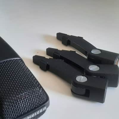 Set of 3x Sennheiser MD 421-U4 Cardioid Dynamic Microphones with Matched Serials 1960s - 1990s - Black image 4