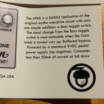 Acorn Amps Another F***ing Klon Klone 2020s - White image 3