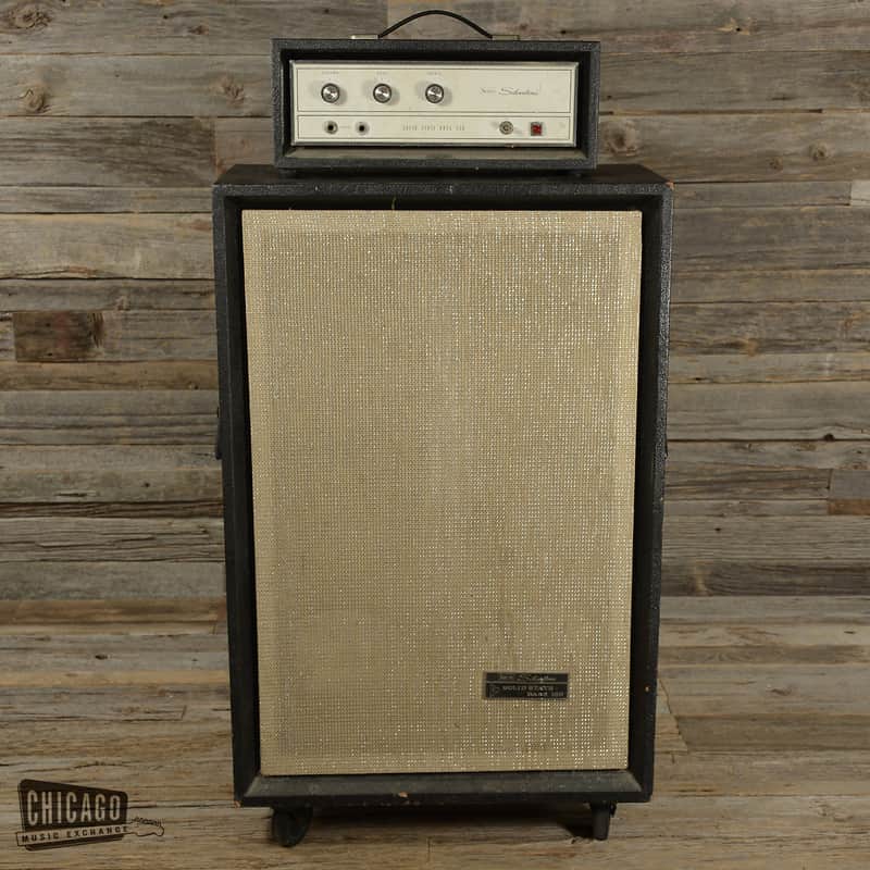 Silvertone Model 1466 Solid State Bass 150 6x10 Piggyback image 1