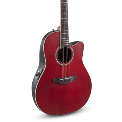 Ovation Applause Acoustic Electric Guitar - Ruby Red Satin - AB24-2S image 1