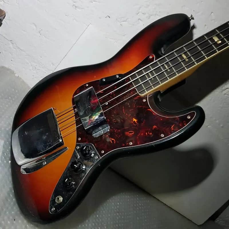 70's JAZZ BASS SUNBURST - RARE PICKUP VERSION - GREAT 60's BEAT SOUND image 1