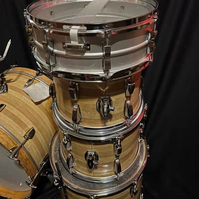 1971 Ludwig 6Ply Butcher Block 5 Piece Kit with Ludwig Acrolite Snare image 2
