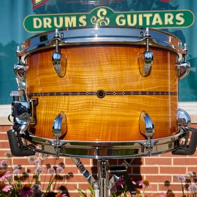 Tama Star Reserve 8x15 Maple/Bubinga Snare Drum Caramel Olive Ash Burst TMBS158S-OCOB image 5