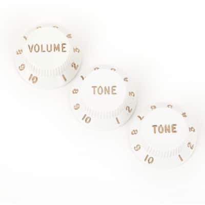 Fender Stratocaster Knobs White Volume Tone Tone (3) 0992035000