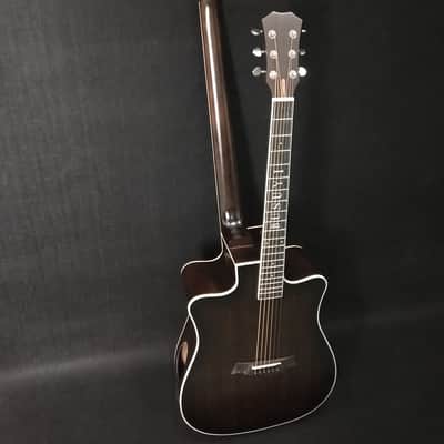 Busuyi Guitar 4 String Bass 6 String Lead Acoustic, Travel Acoustic Guitar with  Hard Case image 2