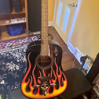 Dean The Player-Bret Michaels signature model 2000's - custom graphics/on black image 2