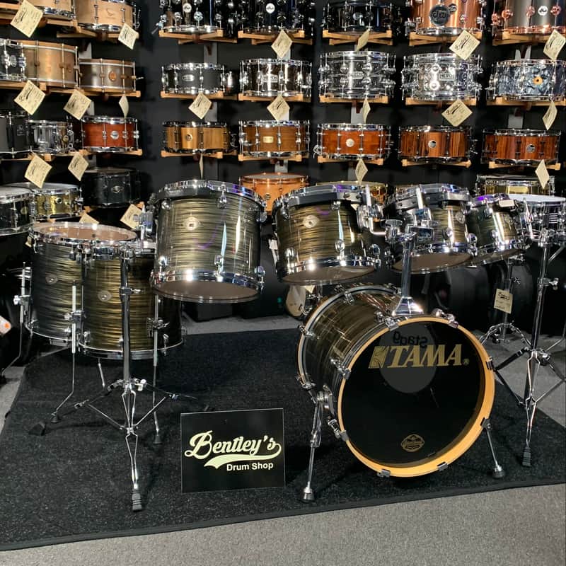 ~MADE IN JAPAN~ Tama Starclassic Birch 7-Piece 8/10/12/13/14/16/18 Drum Kit Set in Charcoal Silk with Chrome Hardware (JW) image 1