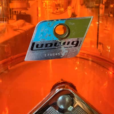 Grail Alert! Vintage 1970’s Ludwig Vistalite 14 x 26 Bass Drum in Amber image 11