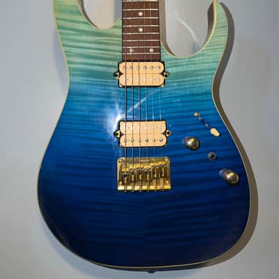 Ibanez RG421HPFM 2019 - Present - Blue Reef Gradation image 1