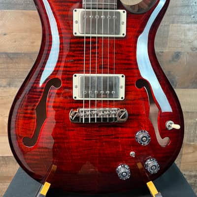 PRS Hollowbody II Piezo Electric Guitar, Custom Color Fire Red Wrap, Hard Case, Free Ship, 171 image 7