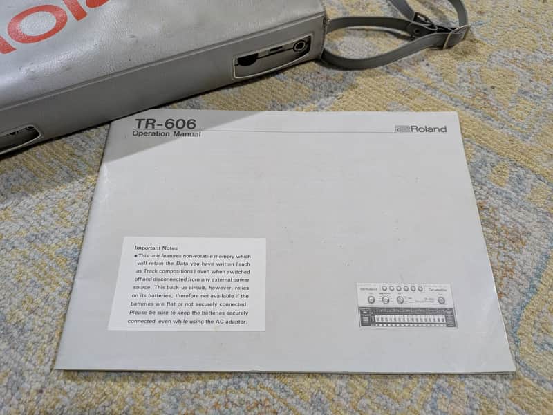 Vintage Roland TR-606 Drumatix operation manual image 1