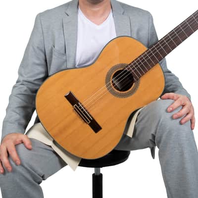ALBA GUITAR GRASP ANTI-SLIP BAND for Classical guitar,Neoprene band, 2pc, L size, Beige image 3