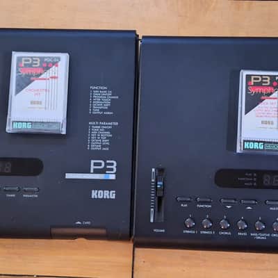 Korg P3 and Symphony Module  1Korg P3 and Symphony Piano/Orchestra Modules w/cards Power Supplies and Manuals