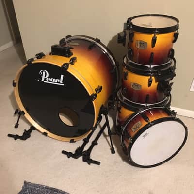 Pearl ELX 5-piece drum set in Amber fade w/ black hardware image 1