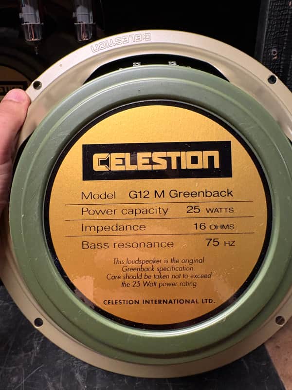 Celestion G12M Greenback 12" 25-Watt 16ohm Guitar Amp Speaker 2020s - White image 1