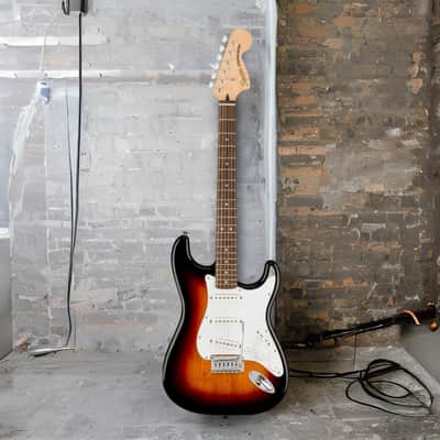 Fender Affinity Series Stratocaster Electric Guitar with White Pickguard and Maple 'C' Shaped Neck (Indian Laurel Fingerboard, 3-Color Sunburst) image 8