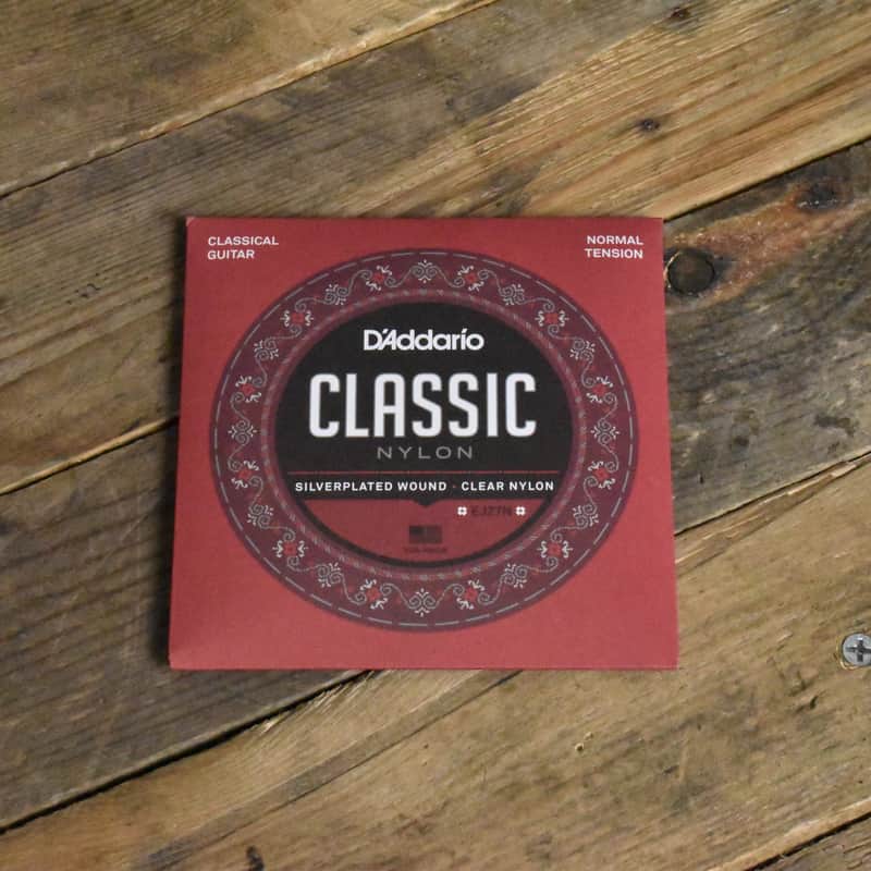 D'Addario EJ27N Silver Plated Copper Wound/ Clear Nylon Trebles Classical Strings Normal Tension 28-43 image 1