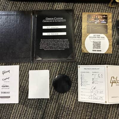 2025 USA Gibson Custom Shop Les Paul Custom in black finish with case image 3