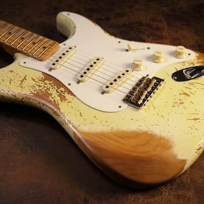 Fender Custom Shop 1956 Stratocaster Super Heavy Relic in Aged India Ivory image 1