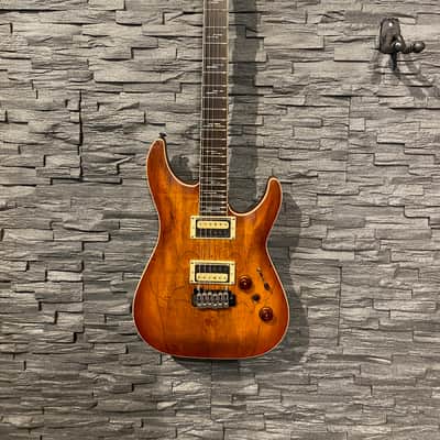 Schecter C-1 Exotic Splated Maple Satin Natural Vintage Burst image 1