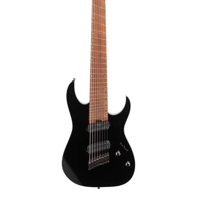 Ibanez RGMS8 Multi Scale Electric Guitar Black image 2
