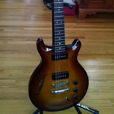 Hamer Artist Korina P90 Semi-Hollow Electric Guitar JazzBurst image 3