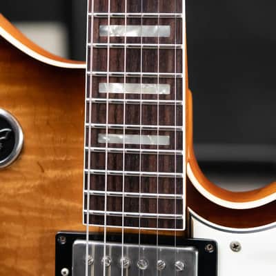 Novo Dealer Limited Miris JHH Semi-Hollow Electric Guitar - Amber Burst with Gig Bag image 10