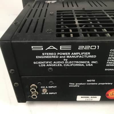 Vintage SAE 2201 Stereo Power Amplifier image 6