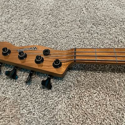 Warmoth Warmoth G4 Bass with Delano P/J Pickups and EMG Preamp Satin Orange Over Ash image 7