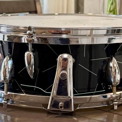 Deri 5x14 snare drum (Germany) 50s - black/gold image 4