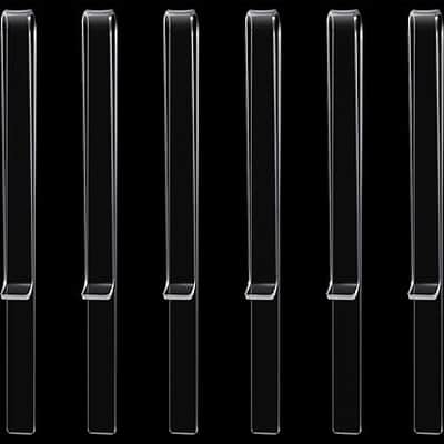 Music Stand Clips Music Stand Page Holder Transparent Sheet Holder Clear Acrylic Music Read Clip for Wind for Musician Outdoor (6 Pieces) image 1